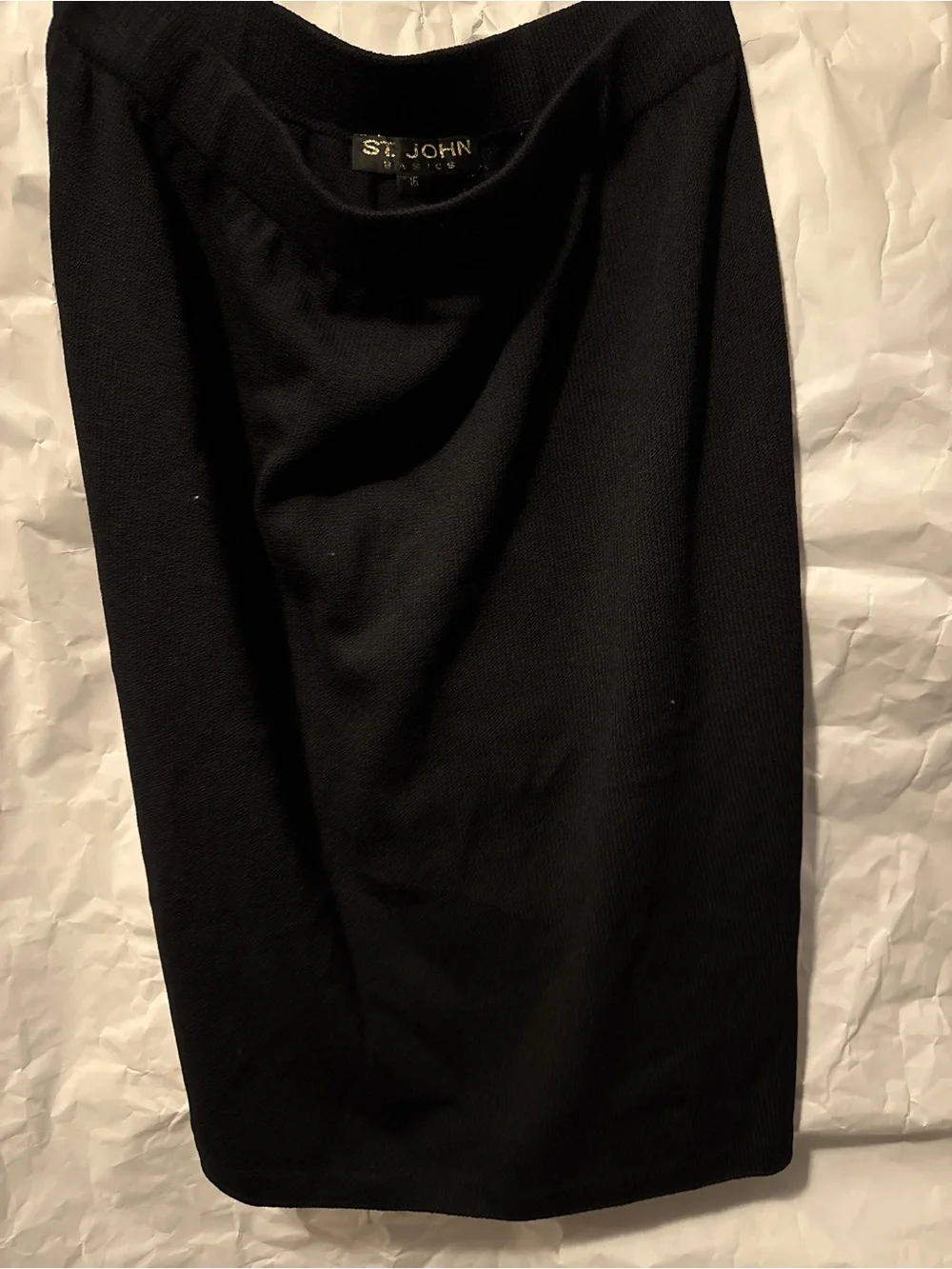 St. John Black Knit Crewneck Top